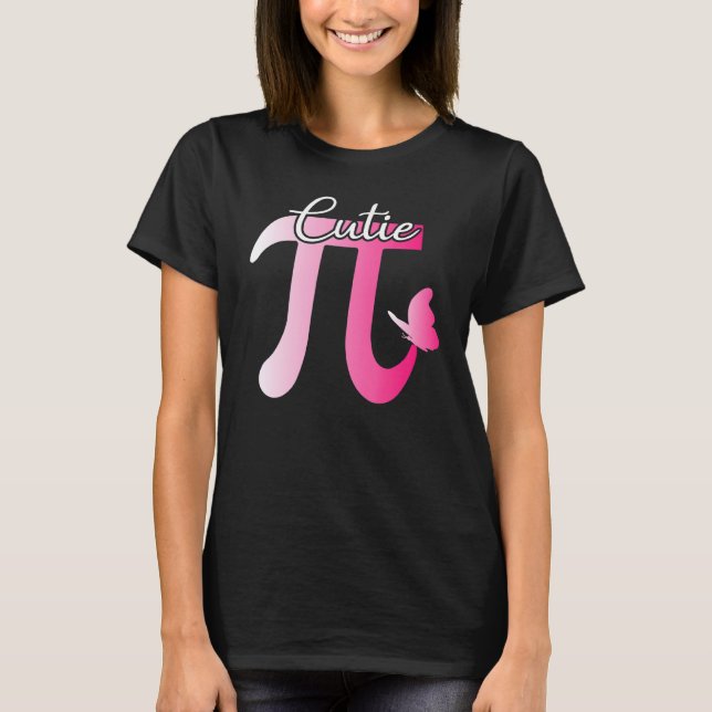 Camiseta Cutie Pi Math Pie Mariposa Adorabl (Anverso)