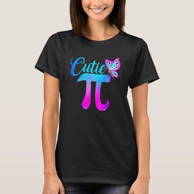 Camiseta Cutie Pi Math Pie Mariposa Adorable (Anverso)
