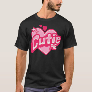 Camiseta Cutie Pie Sparkle Pink Heart Badge