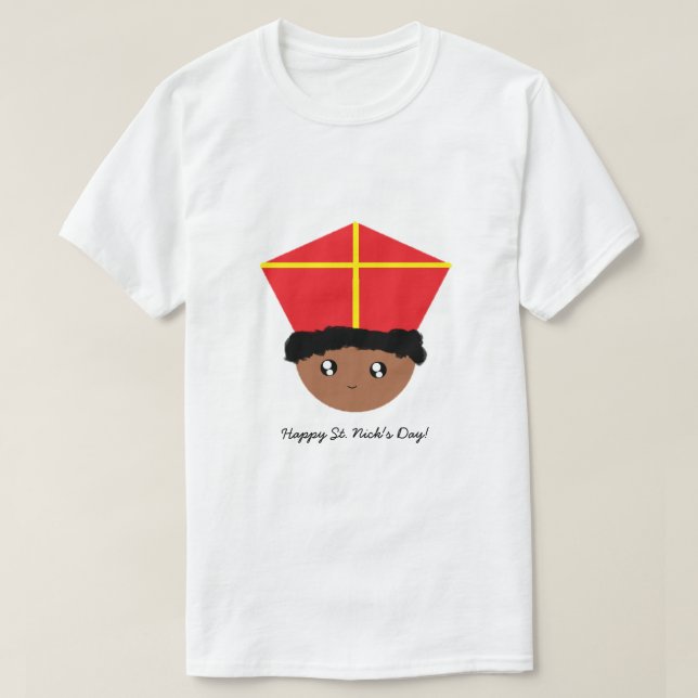 Camiseta Cutieful embroma el inglete Zwarte Piet de San (Diseño del anverso)