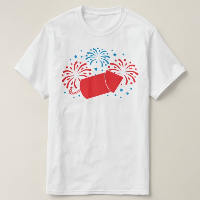 Camiseta Cuto 4 De Julio Fuegos Artificiales (Diseño del anverso)