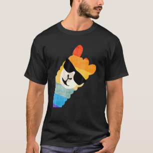 Camiseta Cuto Alpaca Llama Arcoiris con mujeres de vidrio s