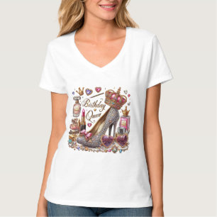 Camiseta Cuto alto tacón Cumpleaños Reina T-Shirt