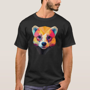 Camiseta Cuto animal colorido Ferrete geométrico cara 3