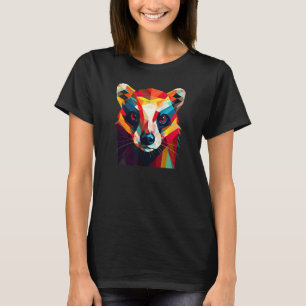 Camiseta Cuto animal colorido Ferrete geométrico cara 4