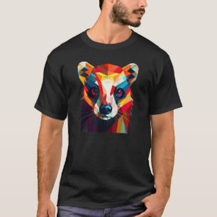 Camiseta Cuto animal colorido Ferrete geométrico cara 4