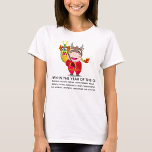 Camiseta Cuto Año Nuevo Chino de los Rasgos Ox