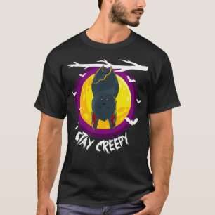 Camiseta Cuto Bat Stay Creepy DIY Funny Costume Halloween M