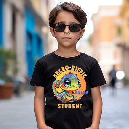 Camiseta Cuto colorido Gecko Año escolar Nombre Gecko-riffi