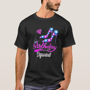 Camiseta Cuto Cumpleaños Squad Diamond High Heels