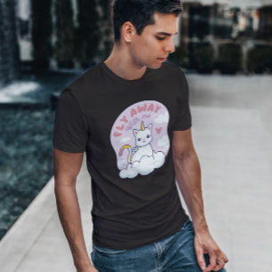 Camiseta Cuto de creatura de gato de unicornio