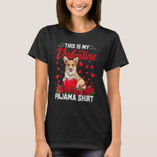 Camiseta Cuto, Este Es Mi Perro De San Valentín Pajama Corg