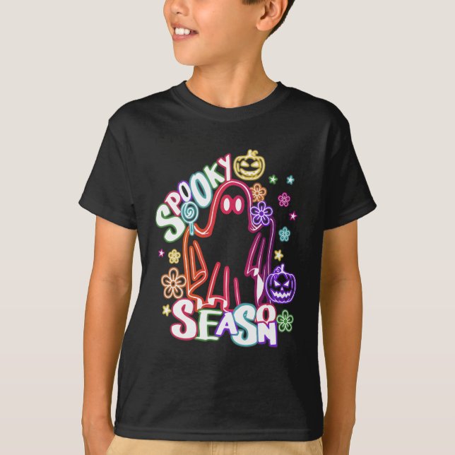 Camiseta Cuto fantasma Floral Coquette Halloween Calabaza (Anverso)