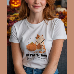 Camiseta Cuto gato Acento, calabaza de otoño divertida