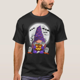 Camiseta Cuto Gnome Feliz Halloween Caída Candy Calabaza de