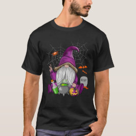 Camiseta Cuto Gnome Feliz Halloween Caída Candy Calabaza de