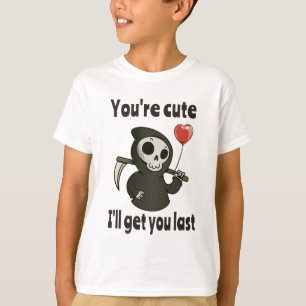 Camiseta Cuto Grim Reaper con corazón romántico