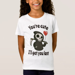 Camiseta Cuto Grim Reaper con corazón romántico