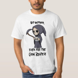 Camiseta Cuto Grim Reaper con Skull Mug Personalizado Art