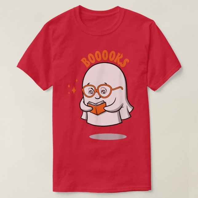 Camiseta Cuto libro fantasma que lee a profesores de Hallow (Diseño del anverso)
