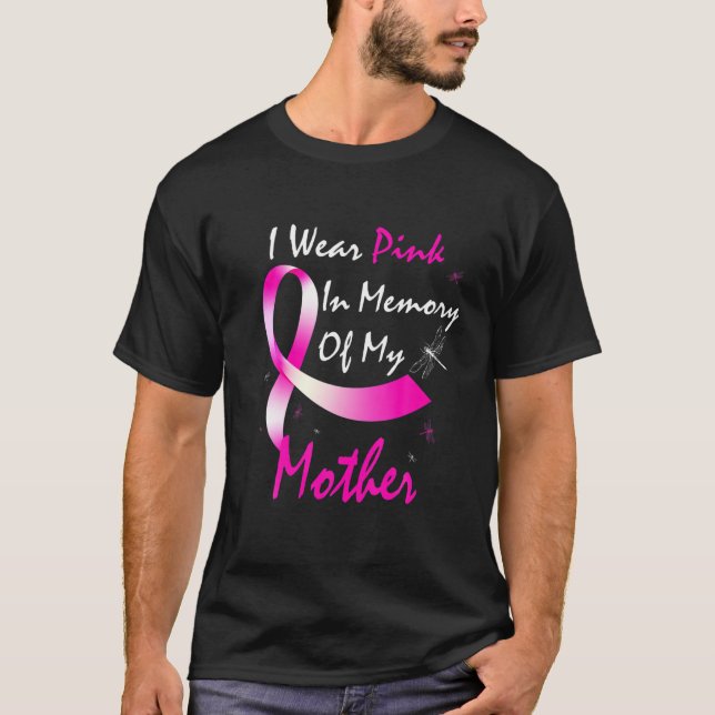 Camiseta Cuto, Llevo El Rosa En Memoria Del Cáncer De Mama  (Anverso)