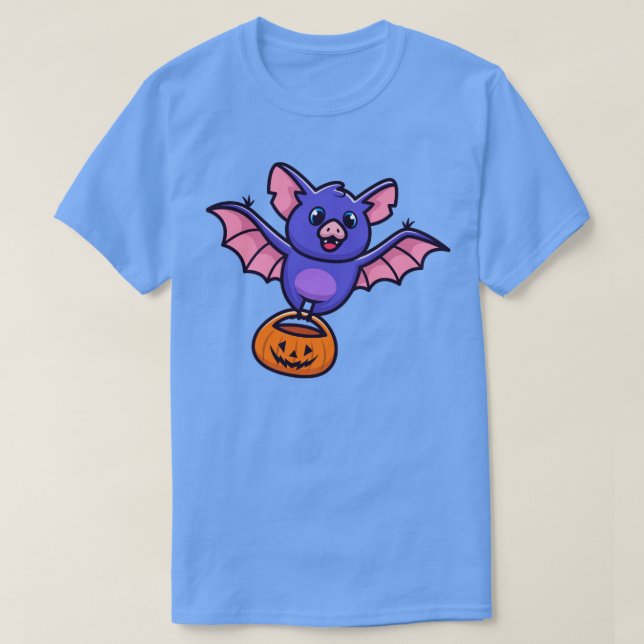 Camiseta Cuto mural con calabaza Personalizado de Halloween (Diseño del anverso)
