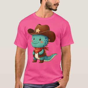 Camiseta Cuto Oeste Rodeo Dino Sheriff Costume Cowboy Din