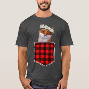 Camiseta Cuto Para Los Girasoles Que Buscan En El Bolsillo