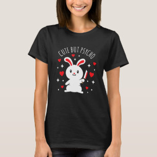 Camiseta Cuto pero psicópata - Gracioso conejo asesino