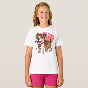 Camiseta Cuto Pitbull Love Bug con corona floral