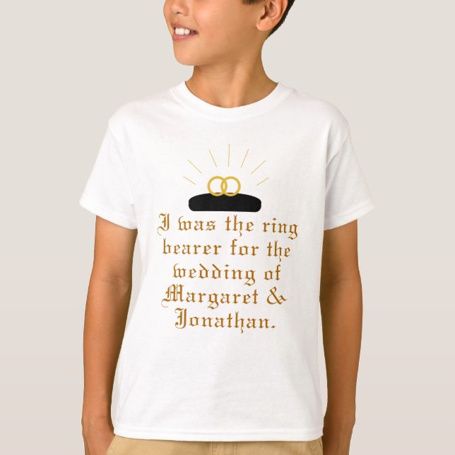 Camiseta Cuto, portador de anillo personalizable (Anverso)