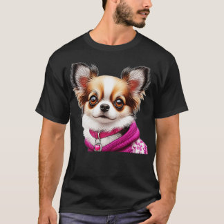 Camiseta Cuto realista Chihuahua Sketch 3