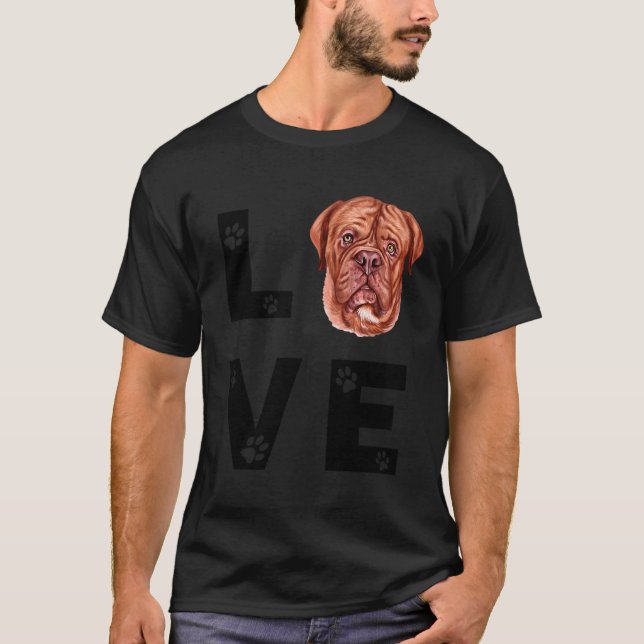 Camiseta Cuto regalo de amor de perro de mastiff francés (Anverso)