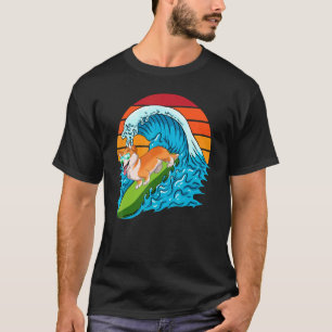 Camiseta Cuto Surfing Corgi Hawaiian Dog Surfer Beach Summe