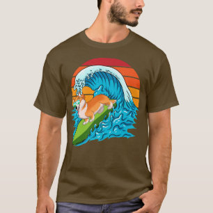 Camiseta Cuto Surfing Corgi Hawaiian Dog Surfer Beach Summe