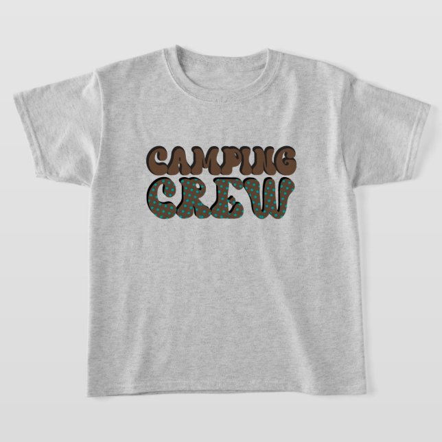 Camiseta Cuto unisex niños camping arte palabra (Distribución)