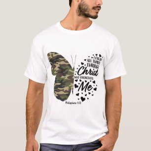 Camiseta Cuto verde de camo militar mariposa Christian Reli