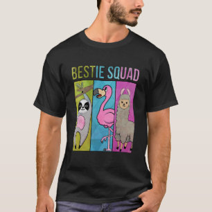 Camiseta Cuto y gracioso eslogan flamenco Llama Bestie Squa