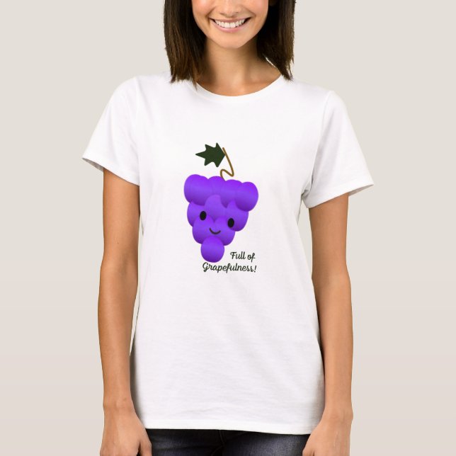 Camiseta Cuto y gracioso lleno de uvas de alegría (Anverso)