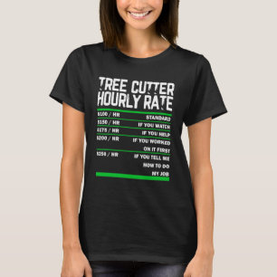 Camiseta Cutter Árbol Tarifa Hourate Job Charts Arborist Wo