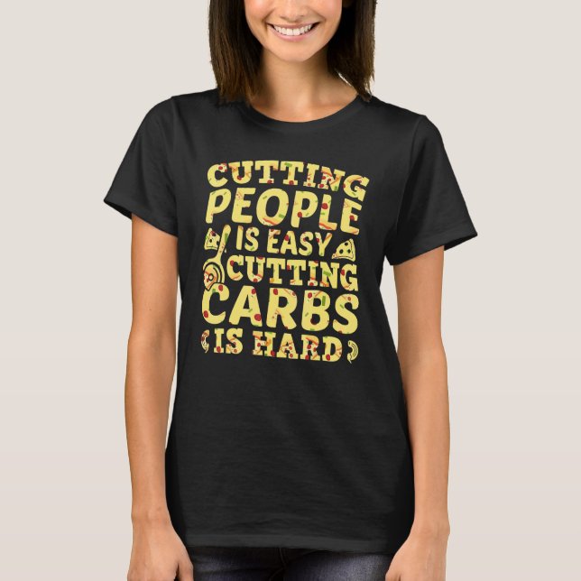 Camiseta Cutting people is easyu2013 Keto diet introvert  a (Anverso)