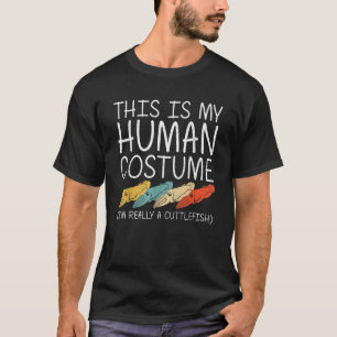 Camiseta Cuttlefish Halloween Human Costume Moluscos Easy D