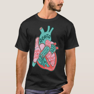 Camiseta Cvicu Enfermera Cardiaca Anatomía Cardíaca Humana