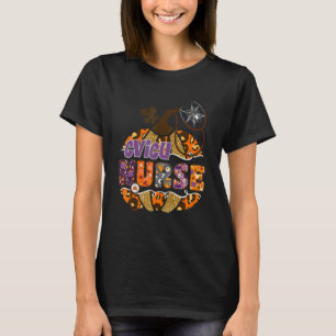 Camiseta Cvicu Enfermera Estetoscopio Leopardo Halloween Ca