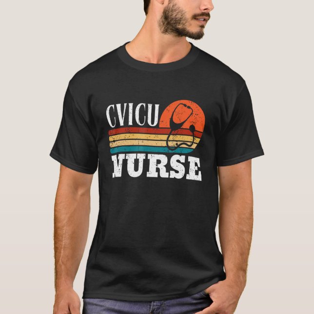 Camiseta CVICU Nurse Work School Funny Team Squad Gifts Wom (Anverso)