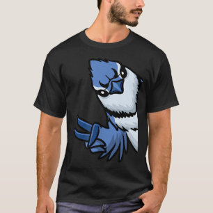 Camiseta Cyanocitta Cristata de pájaro Jay Azul de Side T-S