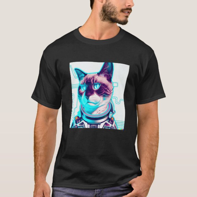Camiseta Cyber Cat (Anverso)
