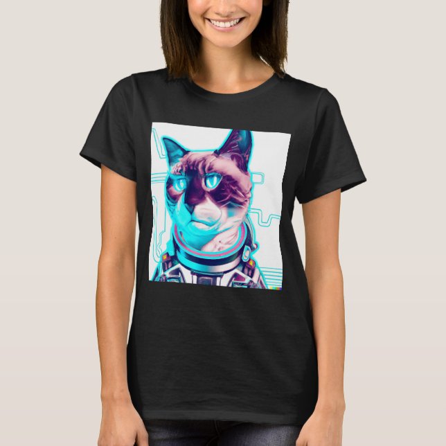 Camiseta Cyber Cat (Anverso)