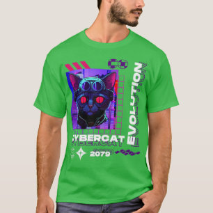 Camiseta Cyber Cat Retro