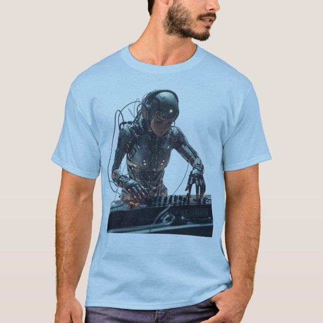 Camiseta Cyber DJ – Master of the Soundwave (Anverso)